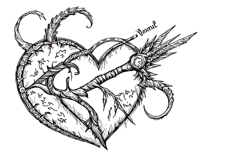 Sagittarius Heart And Name Written