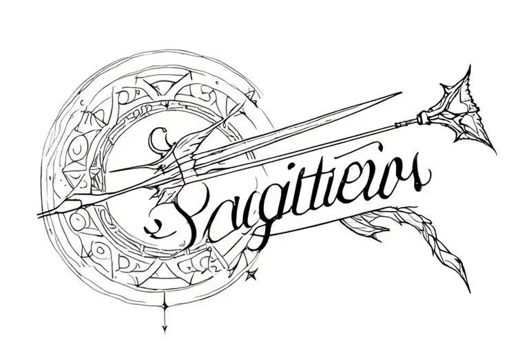 Sagittarius And Name Written Across