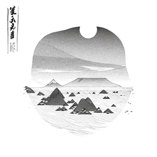 Ocean Infront Of Mountains