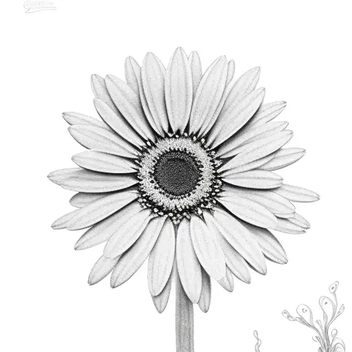 Gerber Daisy With A Z In The Center