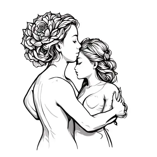 Concept Tattoo Design For Back With The Meaning Of Discipline Focus And Love Family Patience