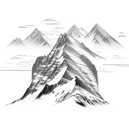 A Majestic Mountain Range With A Winding River Flowing Through It