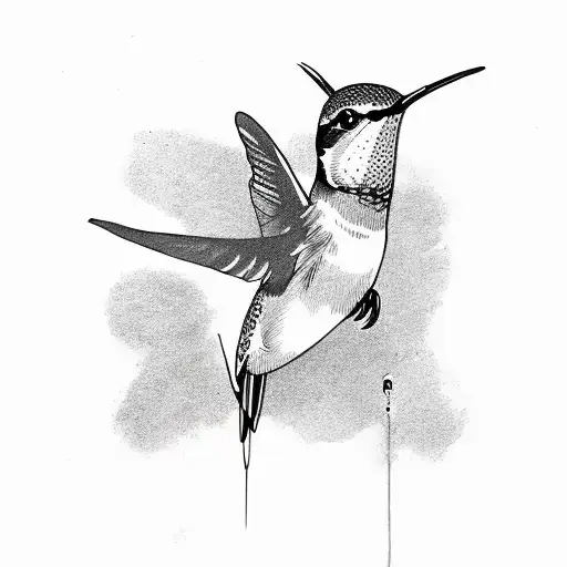 Ich Liebe Dich With Hummingbird Or Plants