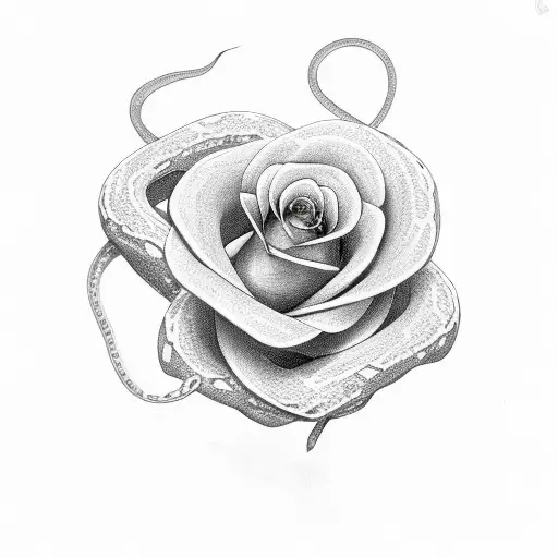 Snake Around One Rose