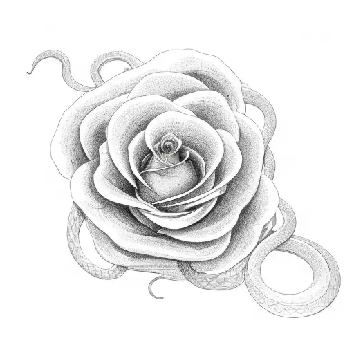 Snake On A Rose