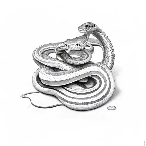 Snake On A Flower Stem