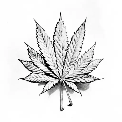 Anok Perched On A Cannabis Leaf