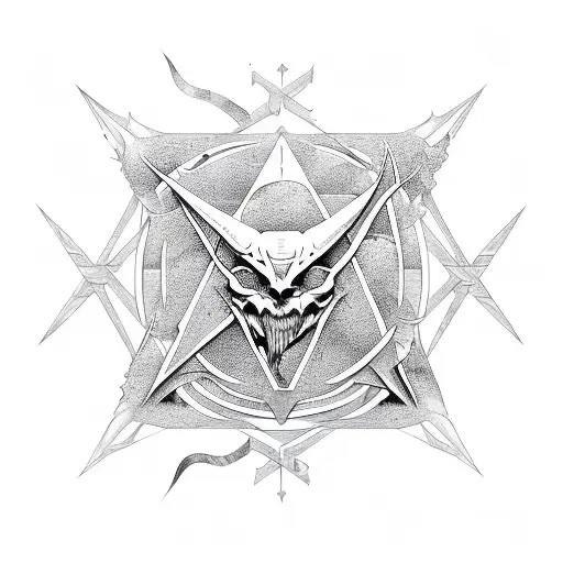 Satanic Pentagrama Without Circle