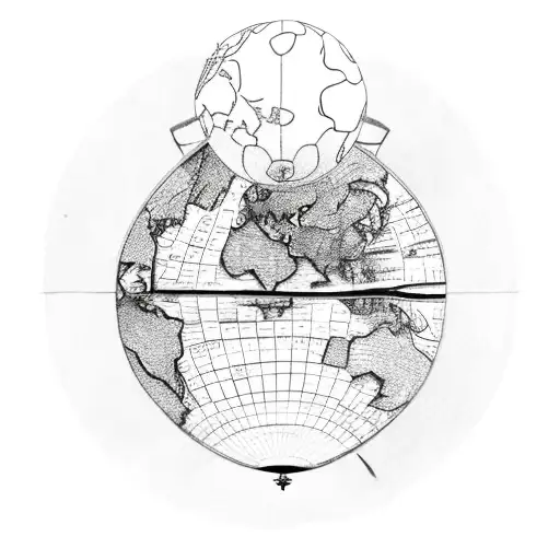 A Coffee Bean With A Map Of The World As The Background