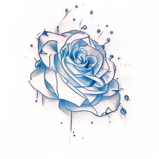 Girls Tattoo Blue And Yellow On The Inner Arm Flowers Or Water