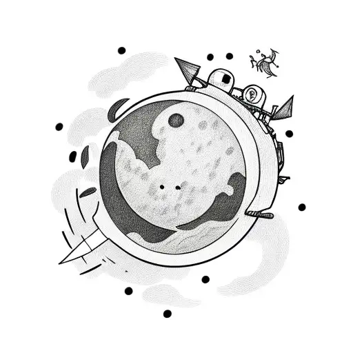 Little Boy Moon Dinosaur