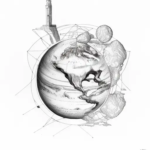 Venus De Milo Holding The World Like Atlas