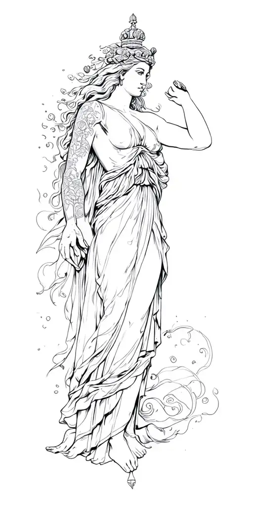 Greek Godess Full Arm Sleeve Inspired