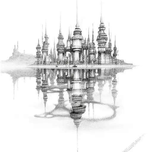 A Car Driving Through A Serene Underwater City