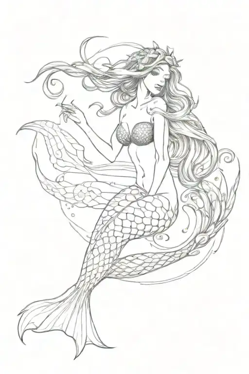 Mermaid In Swimming Position