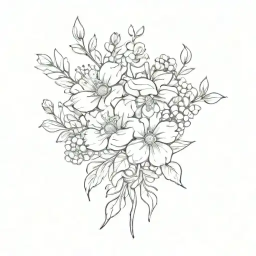 December Birth Flower And February Birth Flower Bouquet