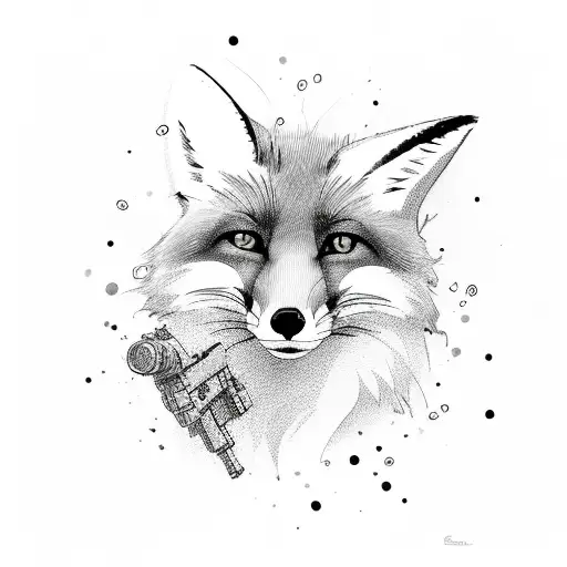 Cartoony Fox With Spas-12