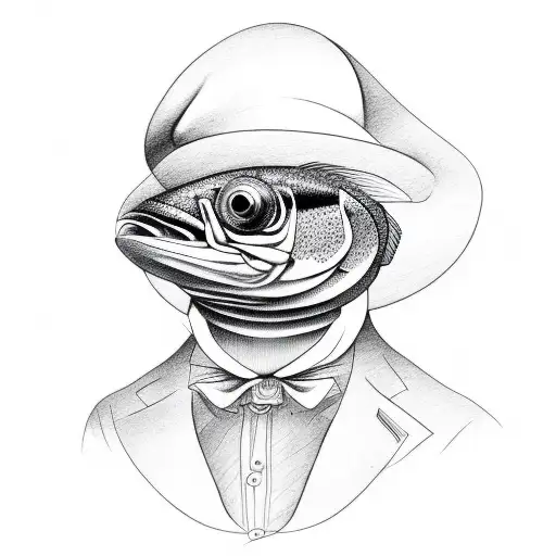 Bass Fish With Hat
