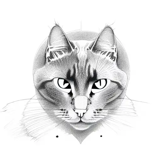 Black Cat Surrounded By Nature