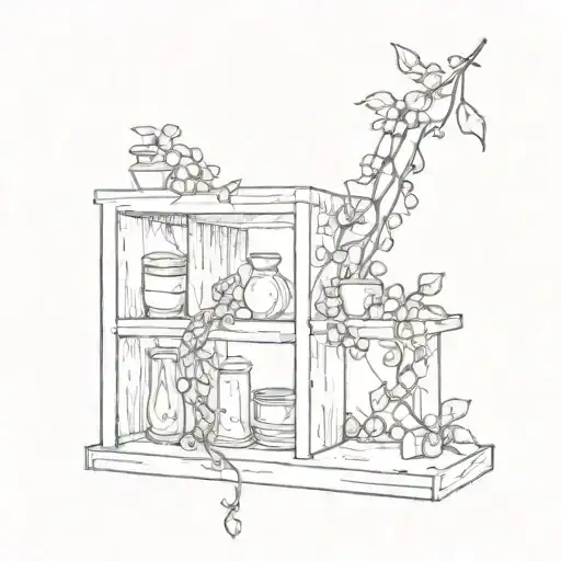 Vine Falling Off A Shelf