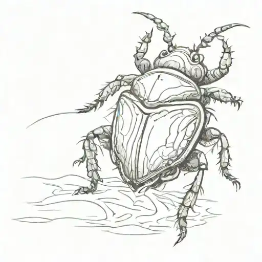 Scary Beetle Surrounded By Fog