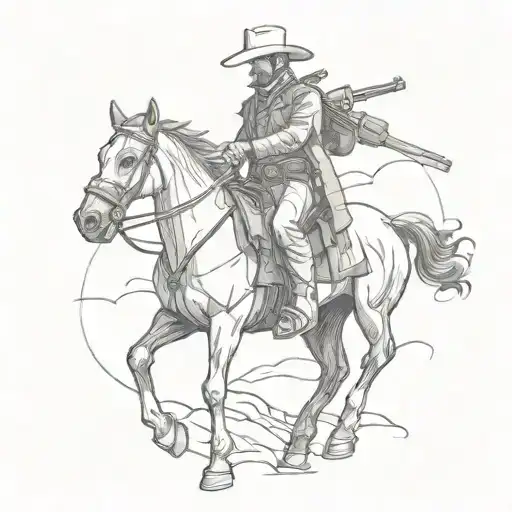 Gunslinger On Horse