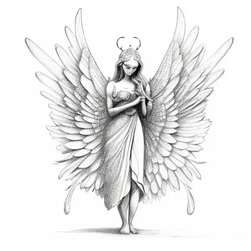 Guardian Angel And Butterfly