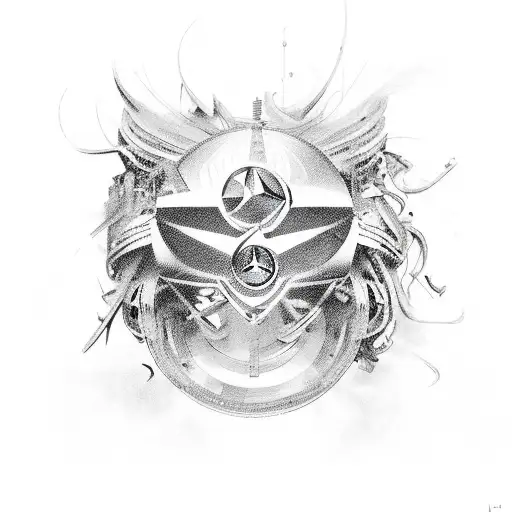 A Combination Of Mercedes Benz And Physics And Music