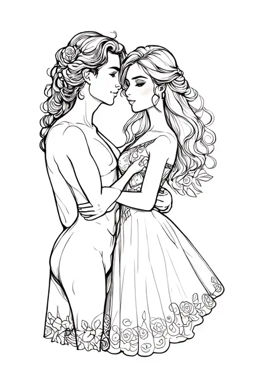 Couples Tattoo Design Inspired