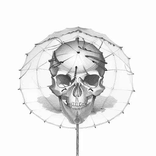Army Skull Korean Red Pine Umbrella Acacia