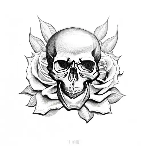 Skull With Roses