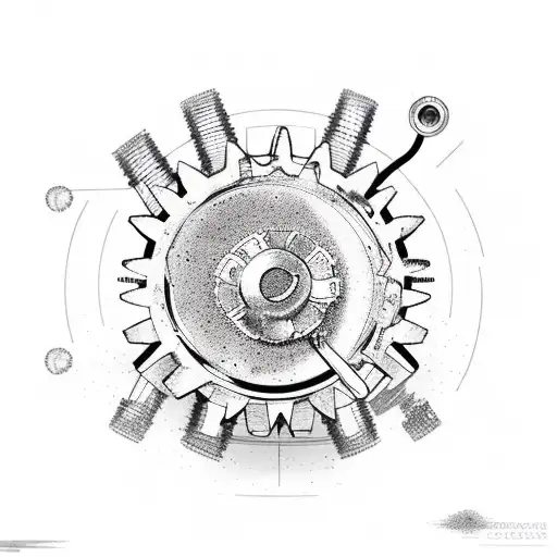 A Steaming Coffee Cup With Gears And Circuitry