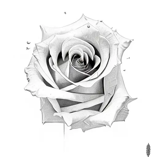 Kleines Rose Tattoo Intimbereich