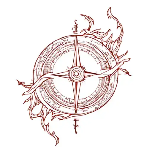 G Intertwined Within Fire Water Air Compass Vibe