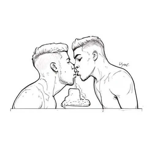 Gay Men Kissing Black Man Dropping Soap In Jail