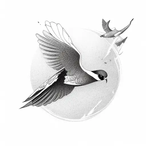 A Group Of Flying Birds