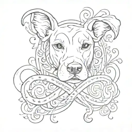 Dog Name Written Infinity