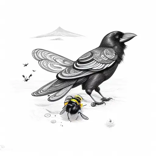 Crow And Bee