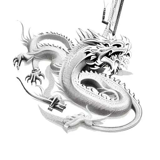 Design A Japanese-style Dragon Playing A Sport