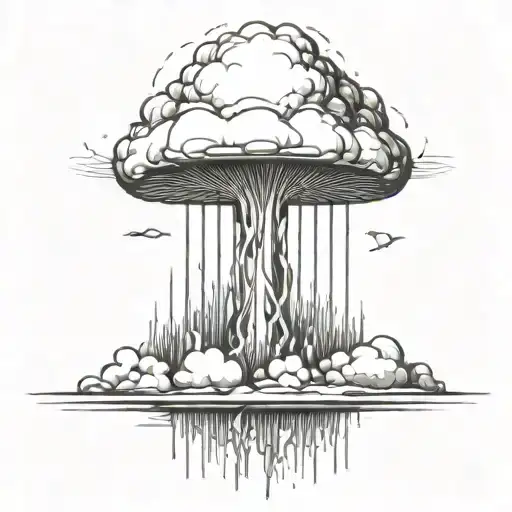 An Abstract Nuclear Explosion Mushroom Cloud