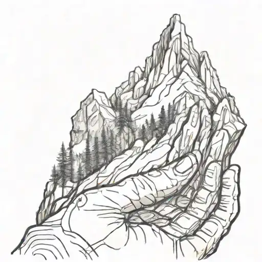 A Large Mountain Sitting In The Palm Of A Hand