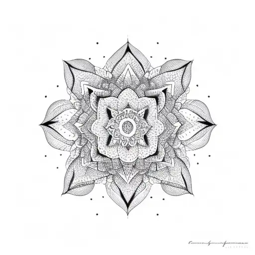 Giraffe Geometry Lotus Flower