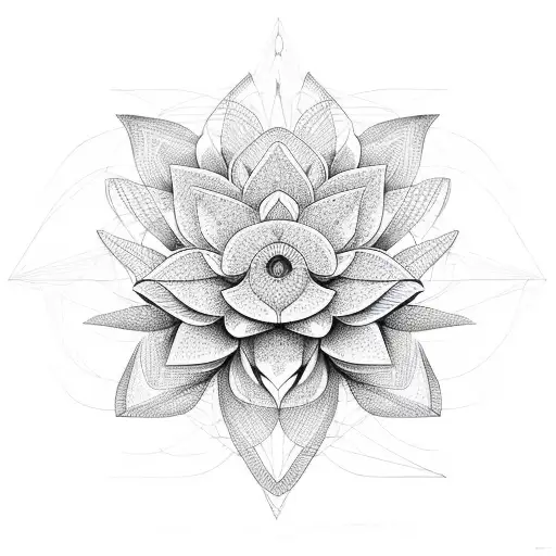 Geometry Lotus Flower Giraffe