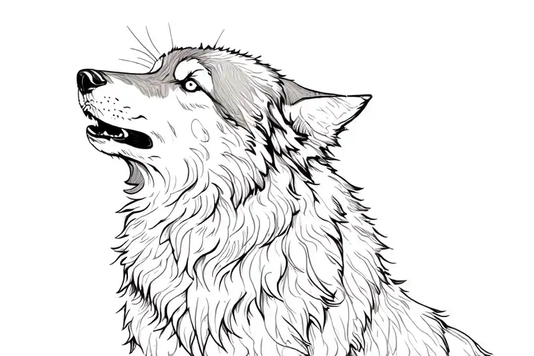 Wolf Howling At The Moon