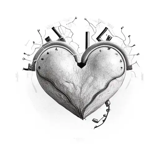 Realistic Heart Being Led Out Of A Room By A Music Cd With A Cowboy Hat On