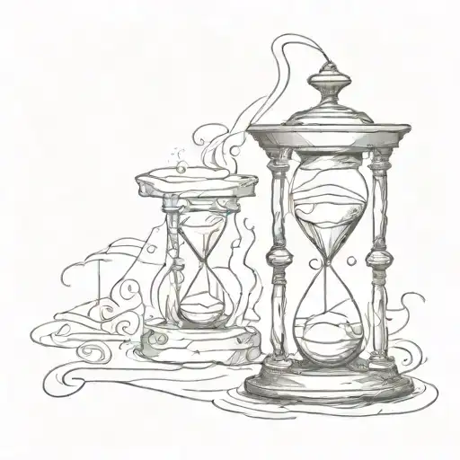 Two Letters A Like Hourglass Look Well Marked