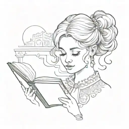 Head Of Polish Girl Reading Book