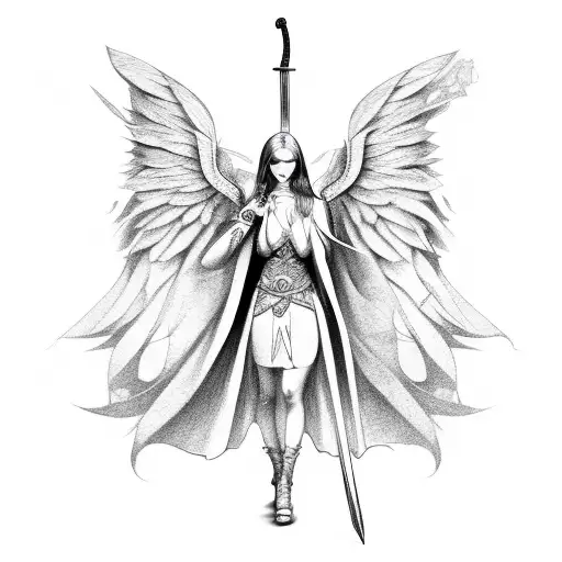 Adult Angel With A Sword