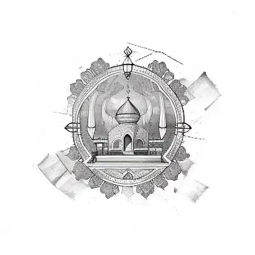 Traditional Tattoo For Showing Background Of Persia