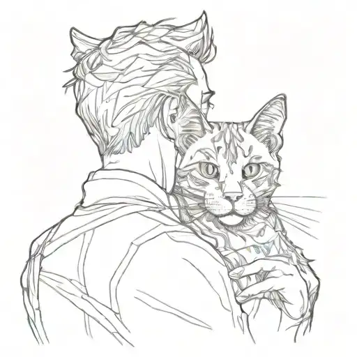 A Man With A Cat